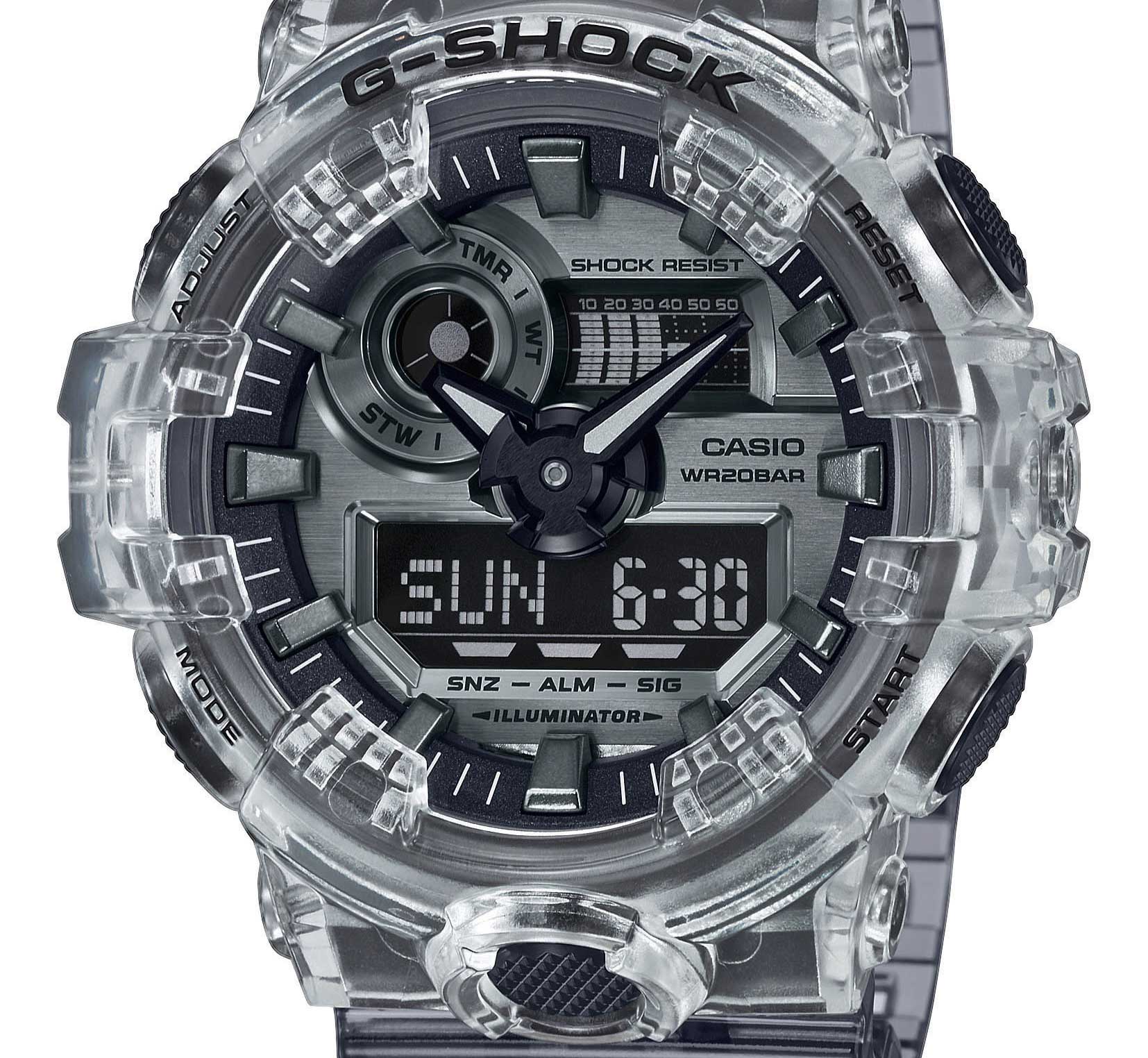 G-Shock Armbanduhr GA-700SK-1AER transparent grau