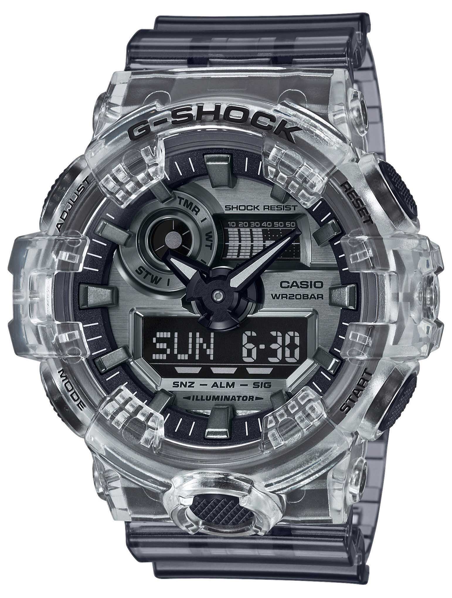 G-Shock Armbanduhr GA-700SK-1AER transparent grau