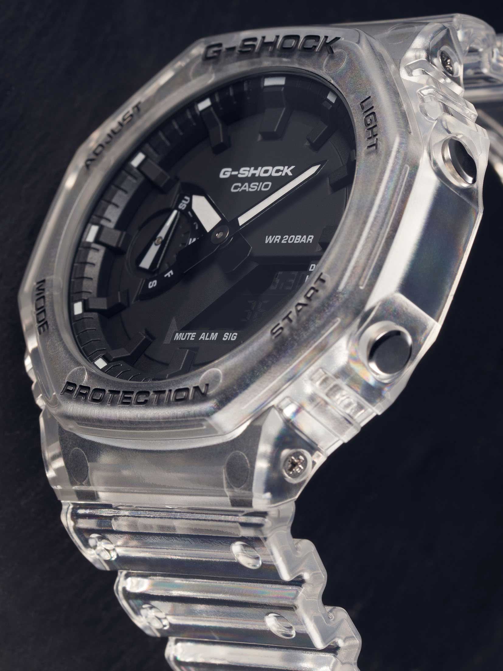 Casio G-Shock Uhr GA-2100SKE-7AER Armbanduhr transparent