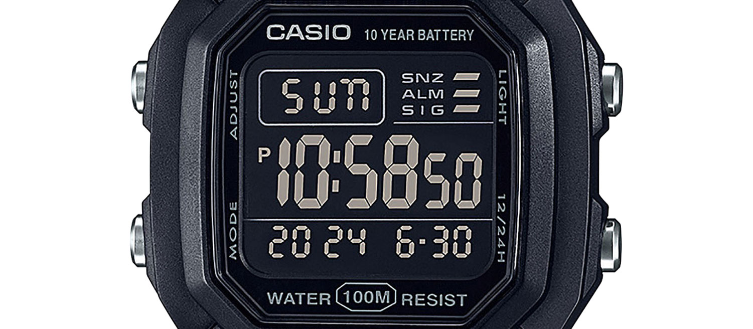 Casio Digitaluhr W-800H-1BVES Armbanduhr Digital Herren Damen Uhr